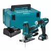 Makita CLX252SAJ 12V max CXT Batteri-kombi-sæt med boremaskine DF333D, slagskruetrækker TD110D, 2x 2,0Ah batterier, lader og Makpac-kuffert