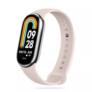 TECH-PROTECT ICONBAND silikone-erstatningsrem til Xiaomi Smart Band 8 / 8 NFC, beige
