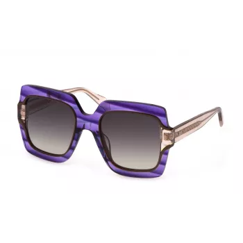 JUST CAVALLI Dame Butterfly Solbriller SJC023V5309N5 - Havanna Acetatstel med grå gradientglas