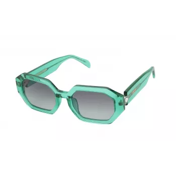 TOUS Dame Solbriller STOB83S5302GN – Geometrisk acetatstel med UV400-beskyttelse