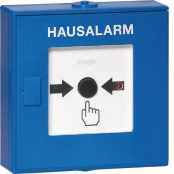 Hager RFM200D trådløs trykknap-alarmudløser til Beka alarmsystem, hvid