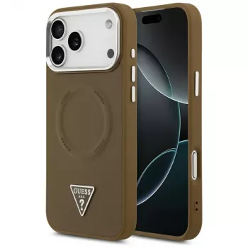 Guess Triangle Logo MagSafe-cover til iPhone 17 Pro (brun)