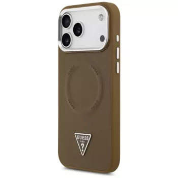Guess Triangle Logo MagSafe-cover til iPhone 17 Pro (brun)