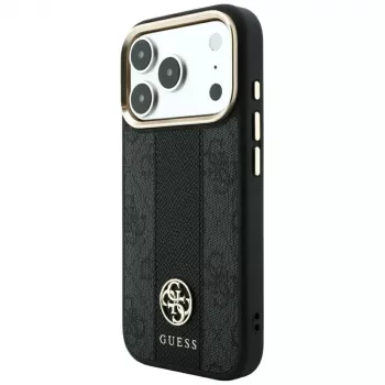 Guess 4G Stripe Round and Classic Logos MagSafe-cover til iPhone 18 Pro Max / 17 Pro Max - sort