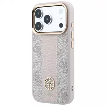 GUESS 4G Stripe Round and Classic Logos MagSafe-cover til iPhone 18 Pro Max / 17 Pro Max - pink