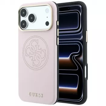 Guess Perforated 4G Gold Logo MagSafe-cover til iPhone 18 Pro Max / 17 Pro Max - pink