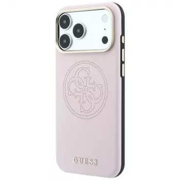 Guess Perforated 4G Gold Logo MagSafe-cover til iPhone 18 Pro Max / 17 Pro Max - pink