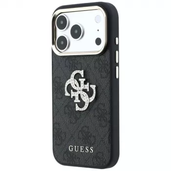 Guess 4G & Big Strass Logo cover til iPhone 17 Pro Max / 18 Pro Max - sort