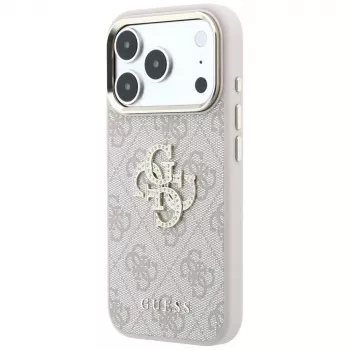 Guess 4G Big Strass Logo cover til iPhone 17 Pro / 18 Pro - pink