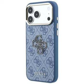 GUESS 4G & Big Resin Logo cover til iPhone 17 Pro Max / 18 Pro Max - lyseblå