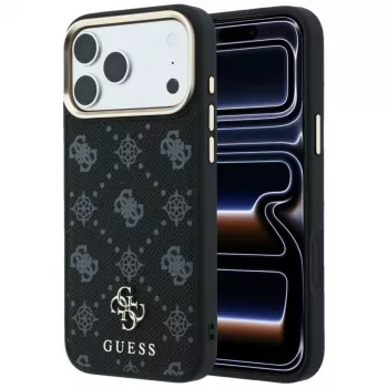Guess Peony 4G Small Logo MagSafe-cover til Apple iPhone 16 Pro Max / 17 Pro Max - sort