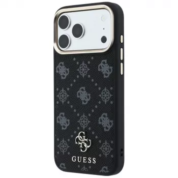 Guess Peony 4G Small Logo MagSafe-cover til Apple iPhone 16 Pro Max / 17 Pro Max - sort