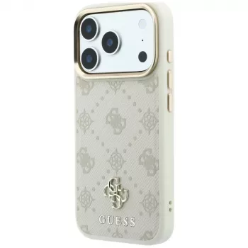Guess Peony 4G Small Logo MagSafe-cover til iPhone 18 Pro / 17 Pro - beige