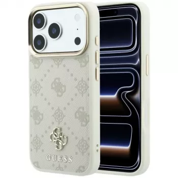 Guess Peony 4G Small Logo MagSafe-cover til Apple iPhone 17 Pro Max / 16 Pro Max – beige