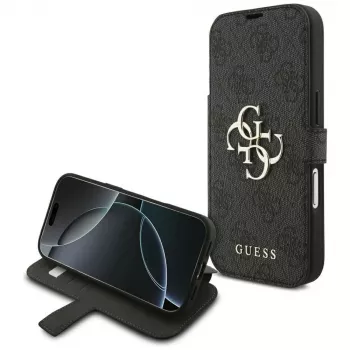 Guess Book 4G Metal Logo cover til iPhone 18 Pro / 17 Pro – sort