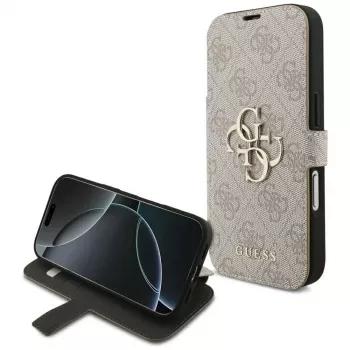 Guess Book 4G Metal Logo foliocover til iPhone 16 Pro / 17 Pro – pink
