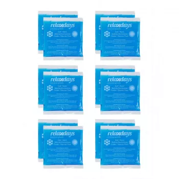 Relaxdays Reusable Square Cooling Pads Blue 14 x 13 cm, 12-Pack | Gel Ice Packs for Lunch Boxes & First Aid