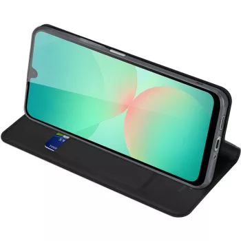 Nevox Vario Series bogcover til Samsung Galaxy A27 5G – sort PU-læder tegnebogscase med kortlommer, seddellomme og standerfunktion