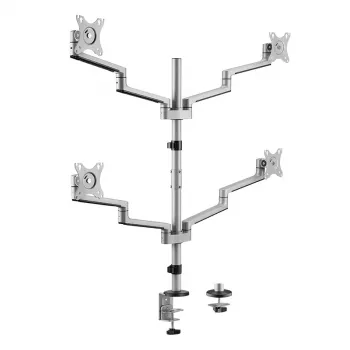 Logilink Quad-skærmholder, 17-32 inch, aluminium, sølv
