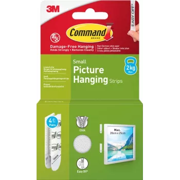 3M Command klæbestrimler lille, 4 stk., hvid (7100337181)