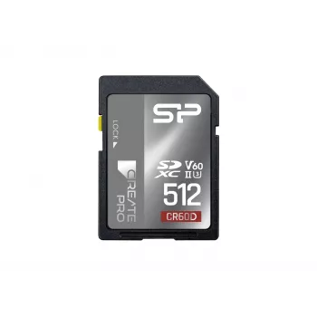 Silicon Power 512GB SDXC UHS-II V60 Memory Card - 280MB/s Read, 150MB/s Write