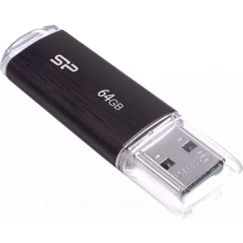Silicon Power Ultima U02 64 GB USB 2.0 Flash Drive, Black