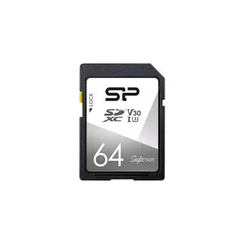 Silicon Power 64GB SDXC UHS-I U3 V30 hukommelseskort - 100 MB/s læsning, 80 MB/s skrivning, 4K-video