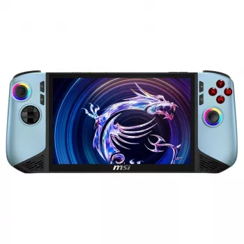 MSI Claw 8 AI+ A2VM Glacier Blue Edition-254PL håndholdt gaming-PC - Intel Core Ultra 7 258V, 32GB LPDDR5x, 1TB SSD, 20,3 cm (8