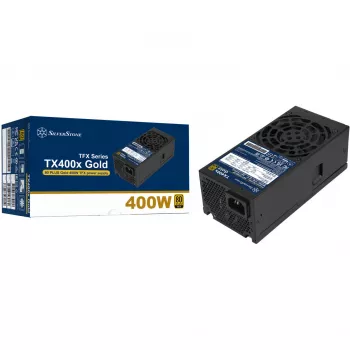 SilverStone TX400x Gold 400W 80 PLUS Gold ATX Power Supply, Black, 2x PCIe