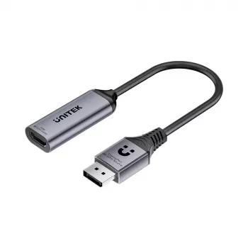 UNITEK DisplayPort to HDMI 2.1 Adapter 8K@60Hz HDR 48Gbps 15cm