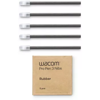 WACOM Pro Pen 3 gummi-spidser 5-pak (ACK253010Z) – erstatningsspidser til naturlig papirfornemmelse