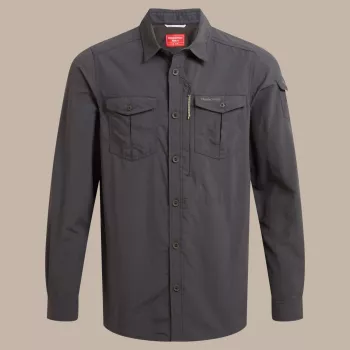 Craghoppers NosiLife Adventure LS Shirt III - Black Pepper - L