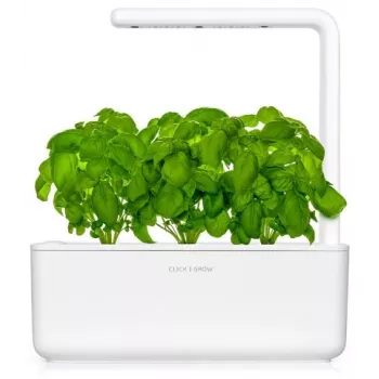 Click & Grow The Smart Garden 3 indendørs krydderurtehave med LED-vækstlys, hvid