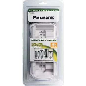 Panasonic BQ-CC15E/1B Smart & Quick Ni-MH batterioplader til AA & AAA, 4 ladepladser, individuelle kanaler, AC 100-240V