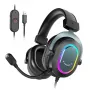 FIFINE H6 AmpliGame RGB 7.1 surround sound over-ear USB-gaming-headset med aftagelig mikrofon, sort