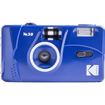 Kodak M38 genanvendeligt 35mm filmkamera med blitz, fastfokus, klassisk blå