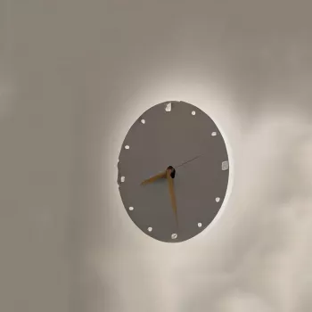 NO NAME LAMP WALL TIME 24CM LED-væglampe med analogt ur, 12W, 960lm, 3000K, sort, 240mm