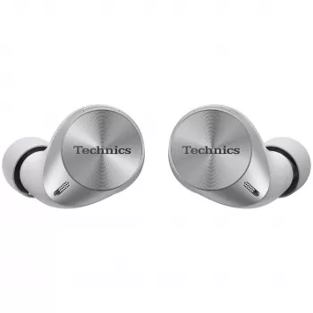 Technics EAH-AZ60M2ES True Wireless in-ear-hovedtelefoner med Dual Hybrid ANC, LDAC, 8 mm drivere, 3-enheds multipoint, IPX4, sølv