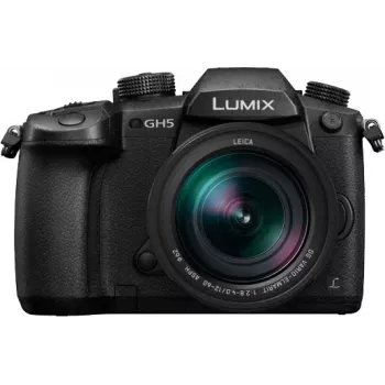 Panasonic Lumix DC-GH5LEG-K Mirrorless Camera with Leica DG Vario-Elmarit 12-60mm f/2.8-4 ASPH. POWER O.I.S. Lens, 20.3MP, 4K 60p Video, 5-Axis Dual I.S. 2, Wi-Fi/Bluetooth, Splash/Freezeproof, Black