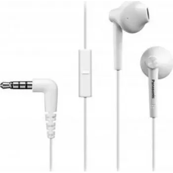 Panasonic RP-TCM55E-W ErgoFit in-ear-hovedtelefoner med mikrofon og XBS-bas - hvid