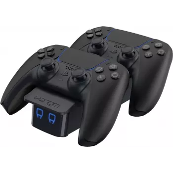 Venom Twin Docking Station til PS5 DualSense-controllere - sort