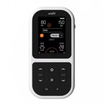 Tenscare Unifit Fitness Recovery and Pain Relief TENS/EMS-apparat - 2 kanaler, 18 programmer, baggrundsbelyst LCD