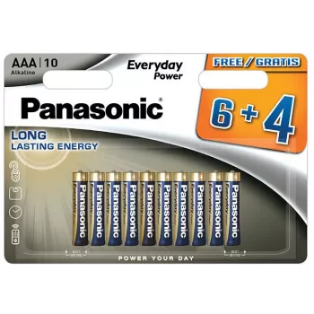 Panasonic Everyday Power AAA alkaline-batterier LR03 10-pak blister (6+4 bonus)