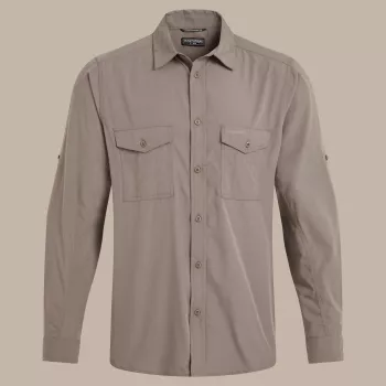 Craghoppers Kiwi II Long Sleeved Travel Shirt - Pebble, XXL