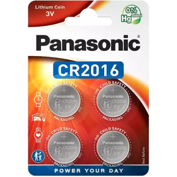 Panasonic CR2016 3V lithium-knapcelle – 4-pak (CR-2016EL/4B)