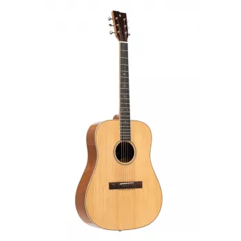 Stagg SA45 D-LW dreadnought akustisk guitar – naturlig granlåg med lind bund og sider