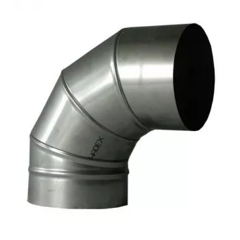 Skorstensvinkel 90° 180 mm justerbar stålrørsforbindelse