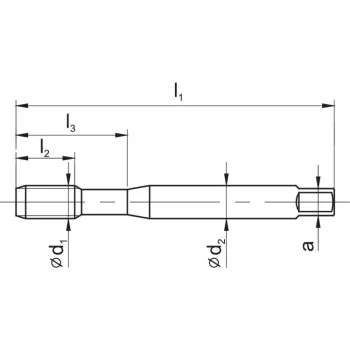 M2 DIN 371C 6HX Thread Forming Tap HSSE-PM TiN Coated Straight Flute Through Hole