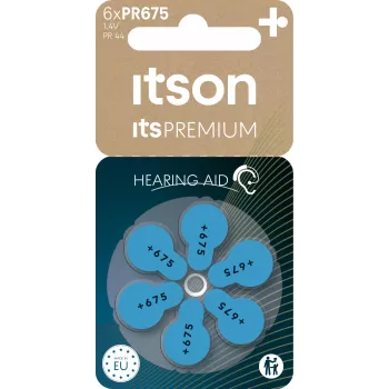 itson itsPREMIUM zinc air hearing aid battery PR675IT/6RM (PR675(44)IT/6RM)