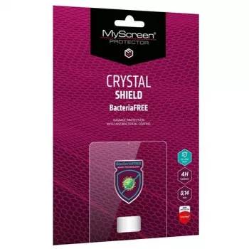 MYSCREEN PROTECTOR MS CRYSTAL BacteriaFREE panserglas-displaybeskyttelse til Lenovo Tab M8 - 9H-hårdhed, antimikrobiel, 2.5D afrundede kanter, bobelfri